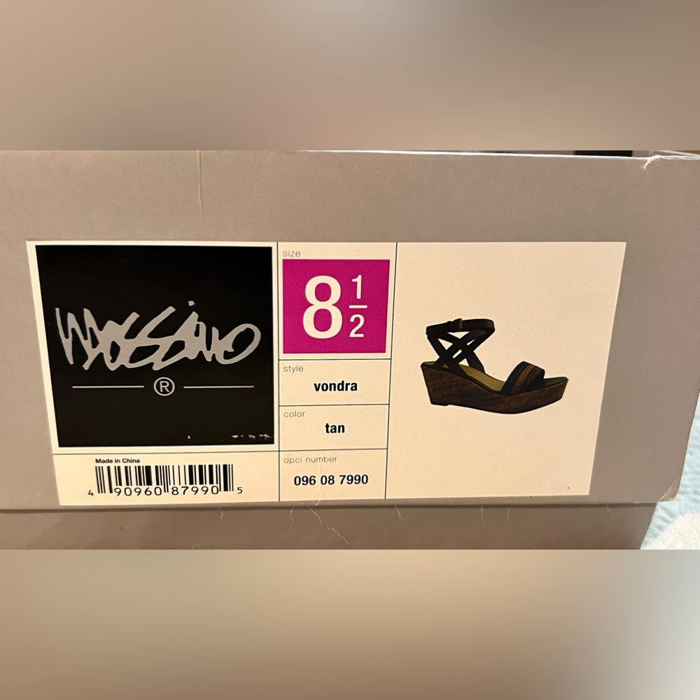 Mossimo Shoes Platform Wedges Wood-tone Sole 70s Style Size 8.5 Boho 2013 - Picture 5 of 16